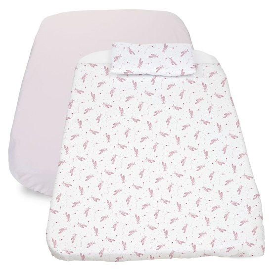 Chicco 2 draps housse pour berceau cododo évolutif Next2Me Forever Pink Ballet 