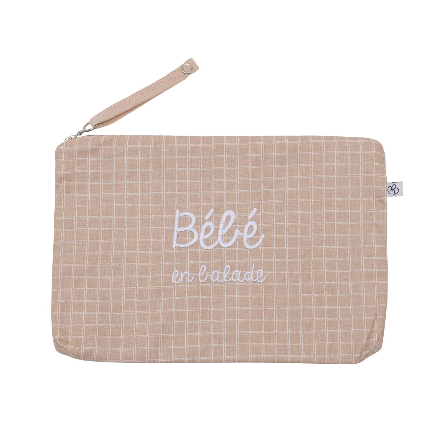 Baby trousse plastifiée carreaux ROSE BB&Co