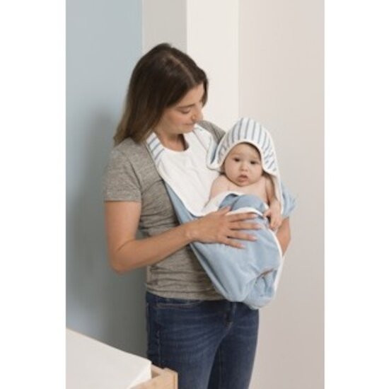 BabyToLove Serviette de bain Papillon Blue Stripes  BabyToLove Serviette de bain Papillon Blue Stripes