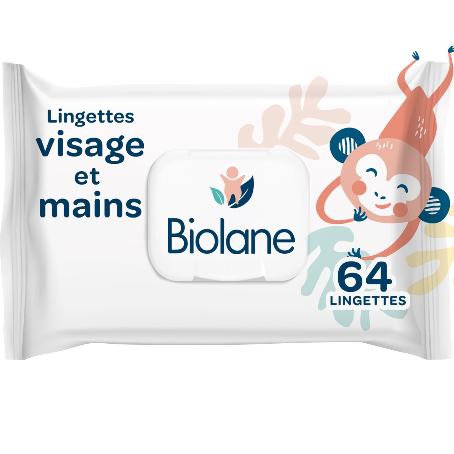 Lingettes visage et mains MULTICOLORE Biolane