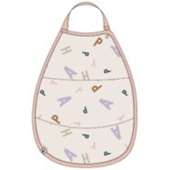 Lässig Bavoir Medium Drop av. poche Happy Fruits Pêche 
