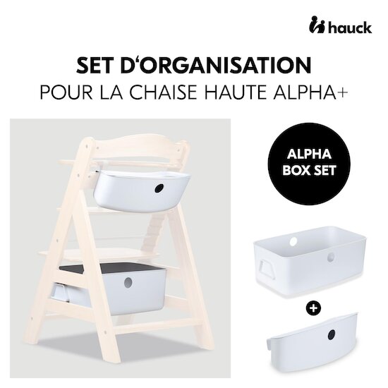 Hauck Boîtes de rangement pour chaise haute Alpha+ White  Hauck Boîtes de rangement pour chaise haute Alpha+ White