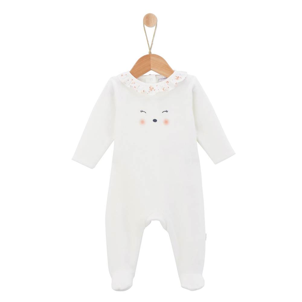 P’tit bisou - Pyjama Petit Cocon col à volants BLANC P’tit bisou