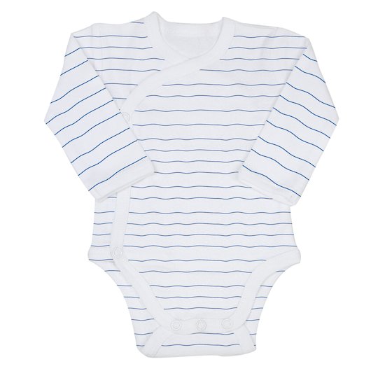 Trois Kilos Sept Kit naissance 6 pièces Blanc / Bleu  Trois Kilos Sept Kit naissance 6 pièces Blanc / Bleu