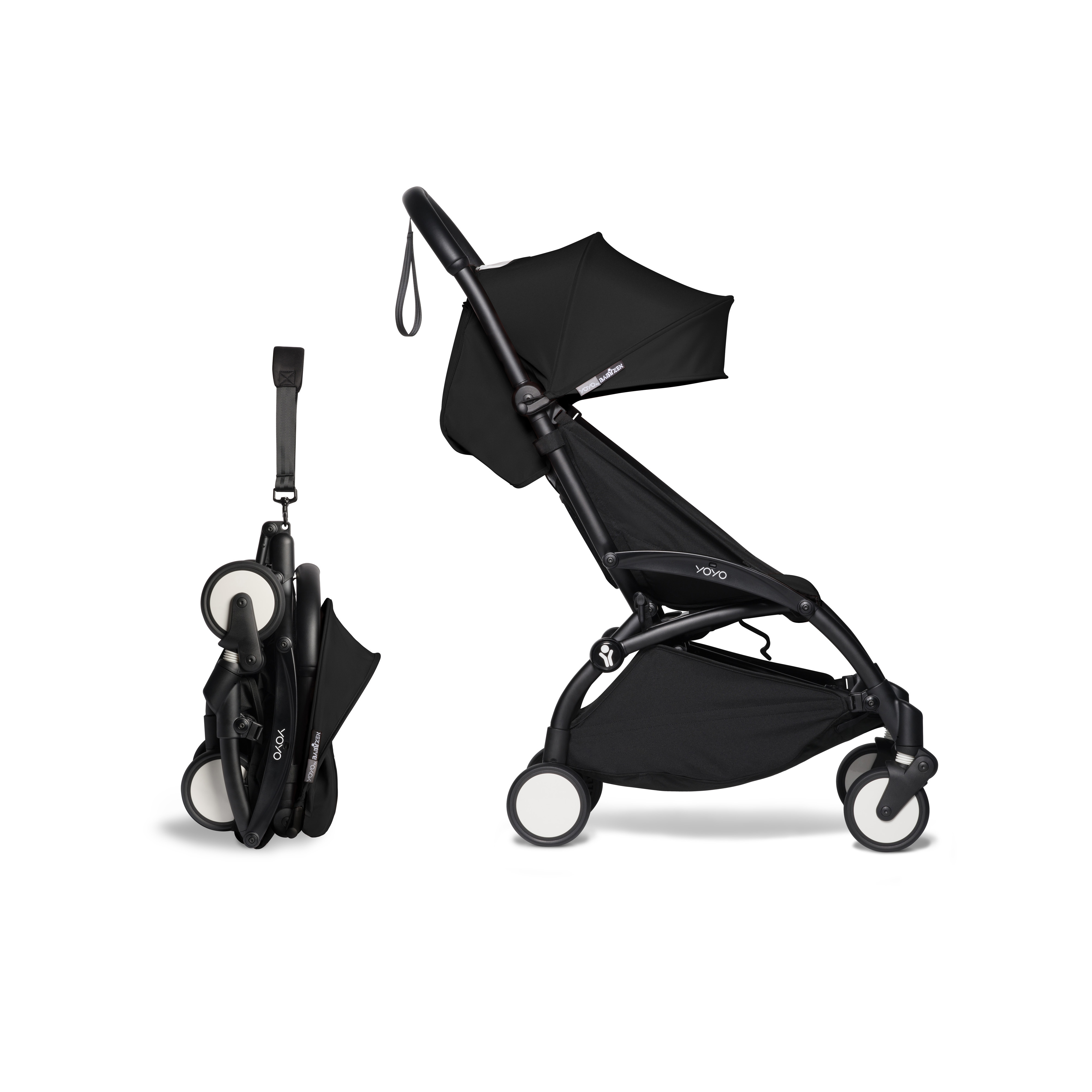 Poussette YOYO² châssis noir + pack 6+ noir, Poussette seule de BABYZEN