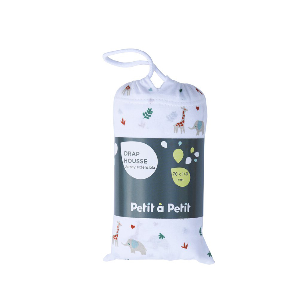 Drap housse Jersey BLANC Petit à petit