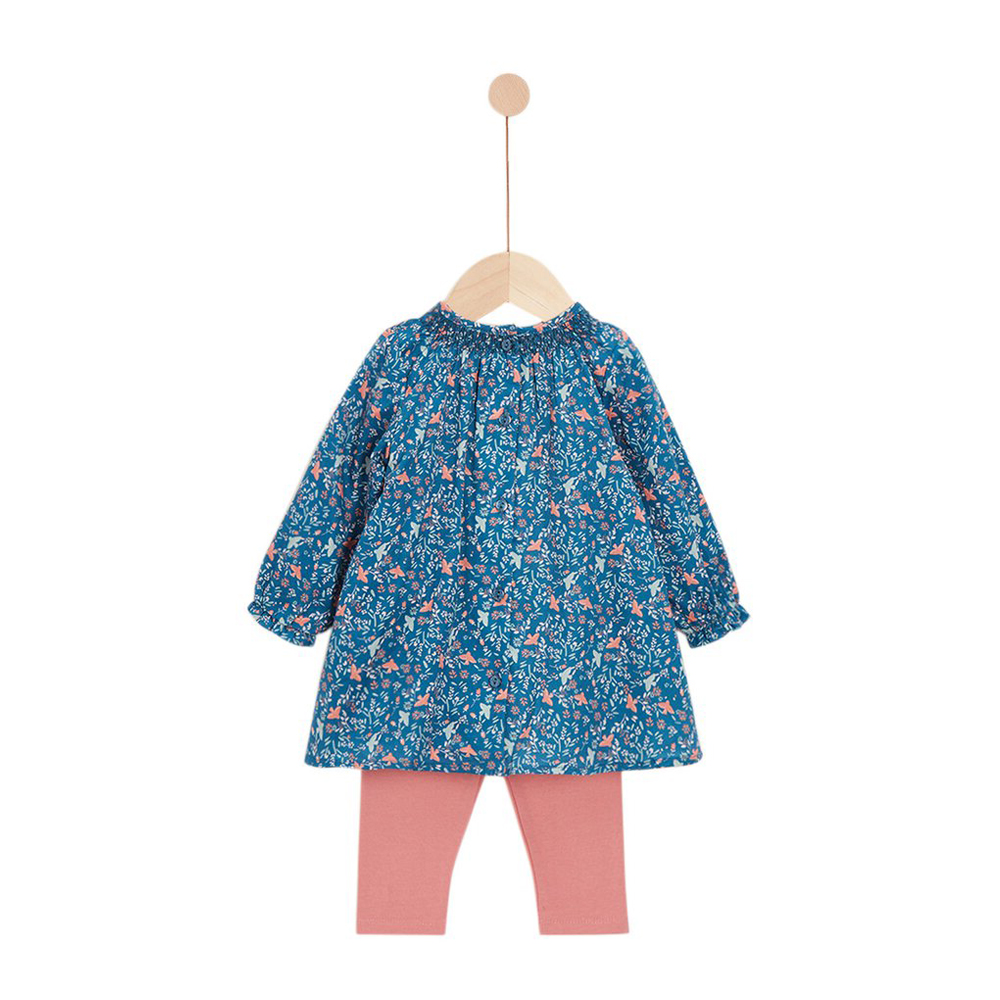 Marèse - Robe et Leggings Poésie d'Automne BLEU Marèse