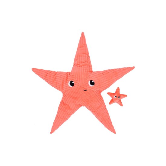 Les Déglingos Peluche Ptipotos Etoile de mer Maman/Bebe Corail 