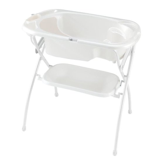 CAM Table à langer combinée baignoire avec support Blanc Perle 