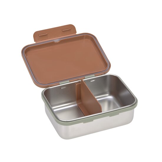 Lässig Boîte à goûter / Lunch box inox Happy Prints Caramel  Lässig Boîte à goûter / Lunch box inox Happy Prints Caramel