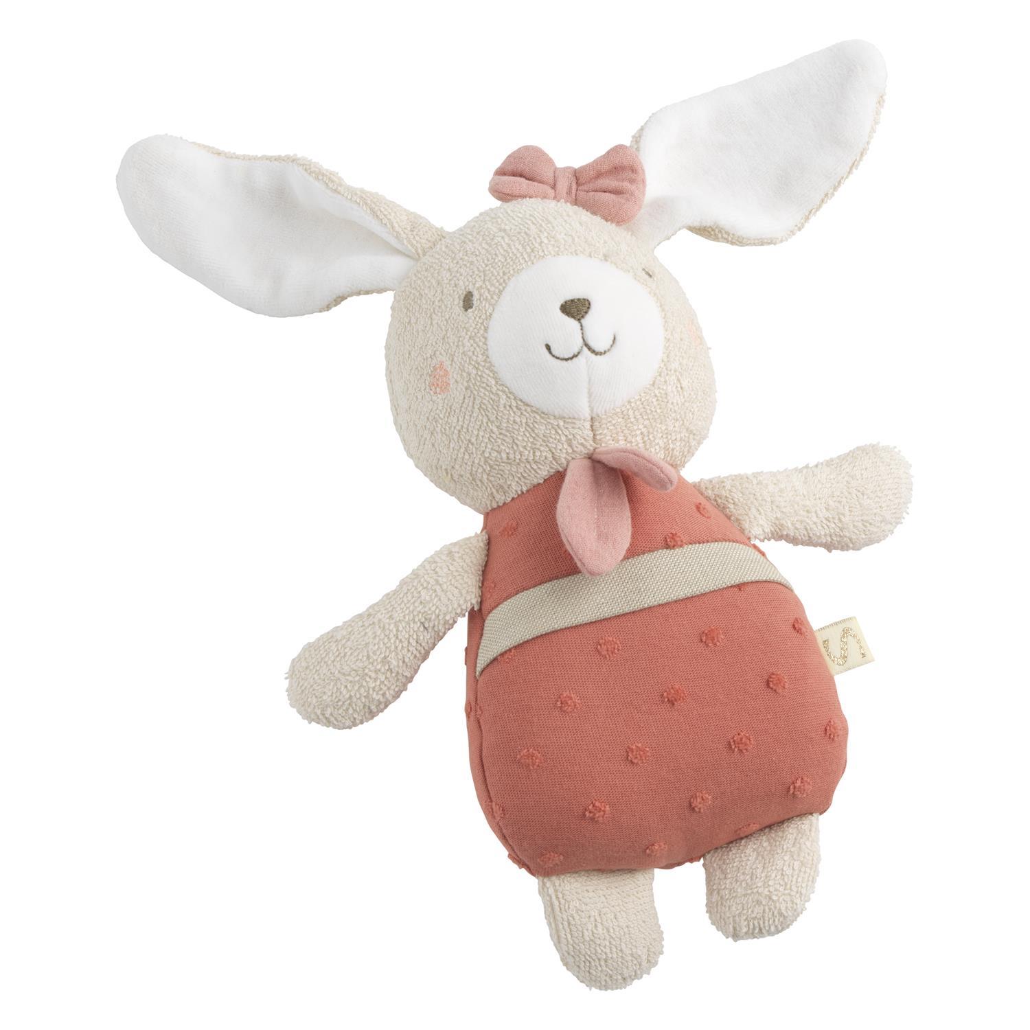 Doudou Grand Modele Petit Coeur ROSE Sauthon