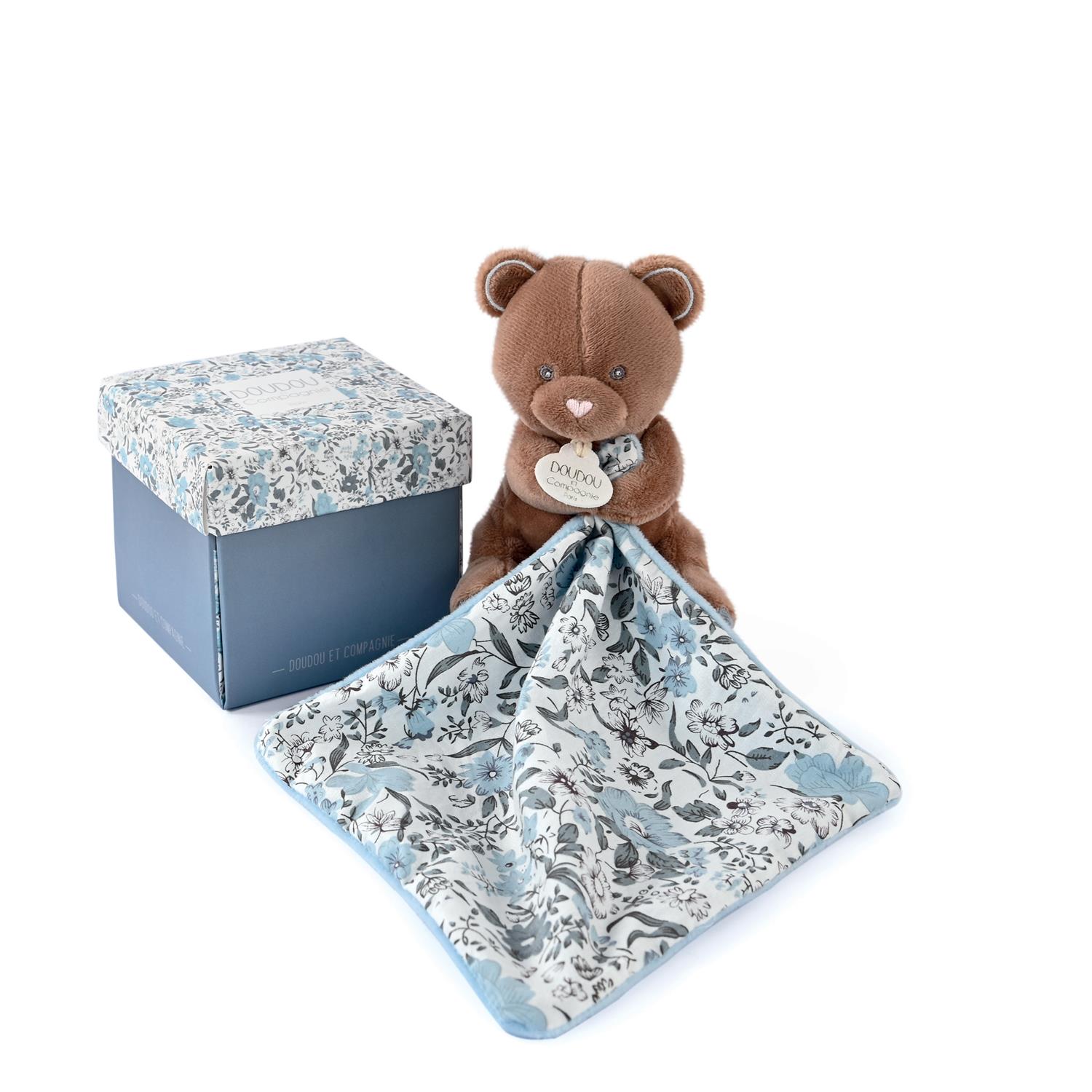 Doudou & Compagnie - Doudou avec mouchoir Boh'aime MARRON Doudou & Compagnie