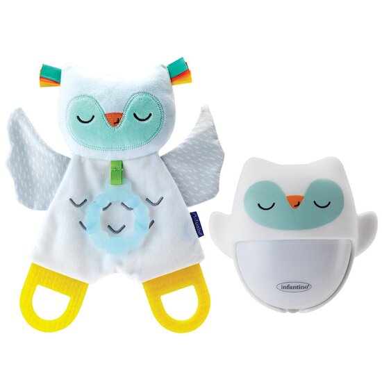 Infantino Coffret veilleuse + doudou Chouette  
