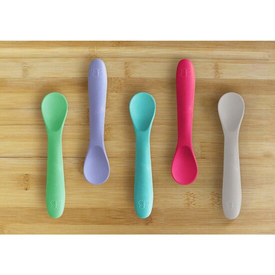 BBlüv Set de 5 cuillères en silicone Rose  BBlüv Set de 5 cuillères en silicone Rose