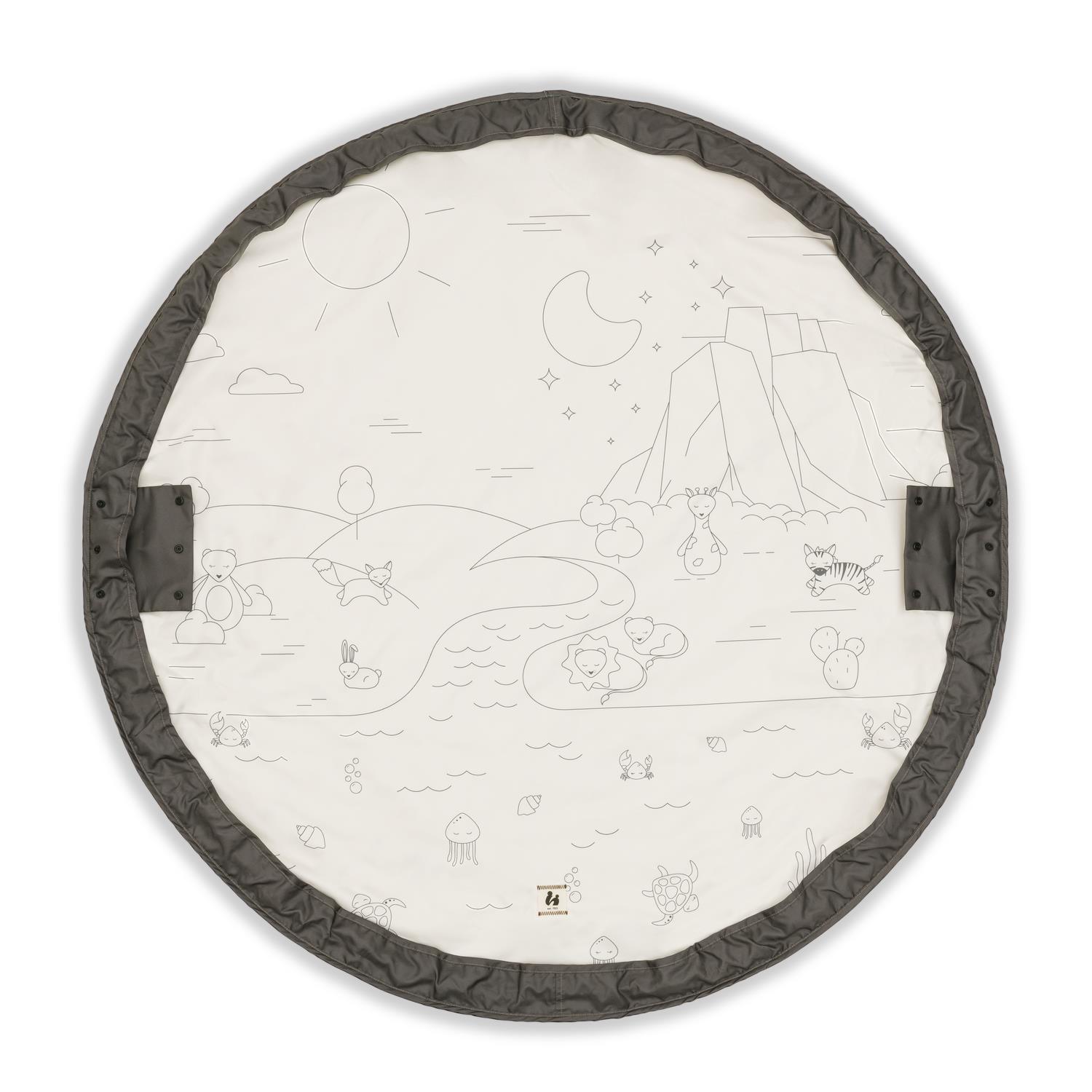 2 En 1 Tapis de Jeu Play N Tidy GRIS Hauck