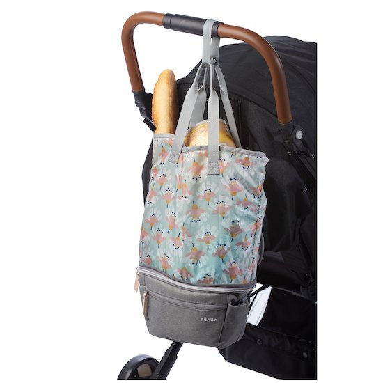 Béaba Sac shopping pop-up Biarritz Gris Chiné   Béaba Sac shopping pop-up Biarritz Gris Chiné