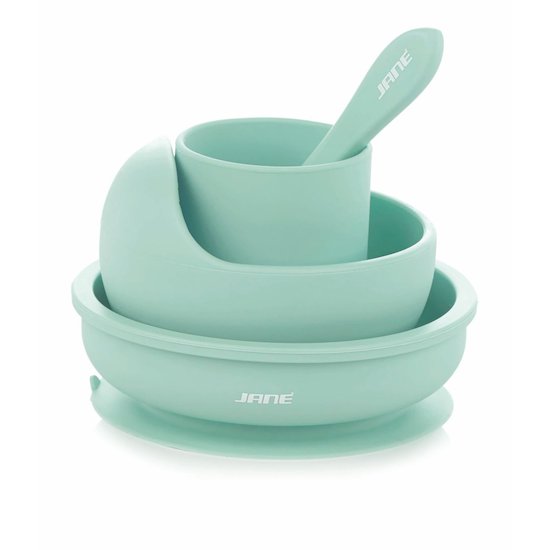 Jané Coffret repas en silicone Mint  Jané Coffret repas en silicone Mint
