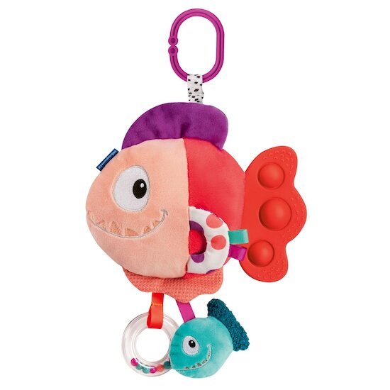 Play+ Peluche d'activité pop-it Piranha Rouge  Play+ Peluche d'activité pop-it Piranha Rouge