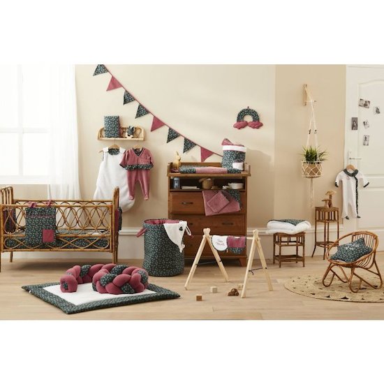 BB&Co Tresse décorative ouatinée - Vintage Flowers Blanc/Framboise/Fleurs 200 cm BB&Co Tresse décorative ouatinée - Vintage Flowers Blanc/Framboise/Fleurs 200 cm