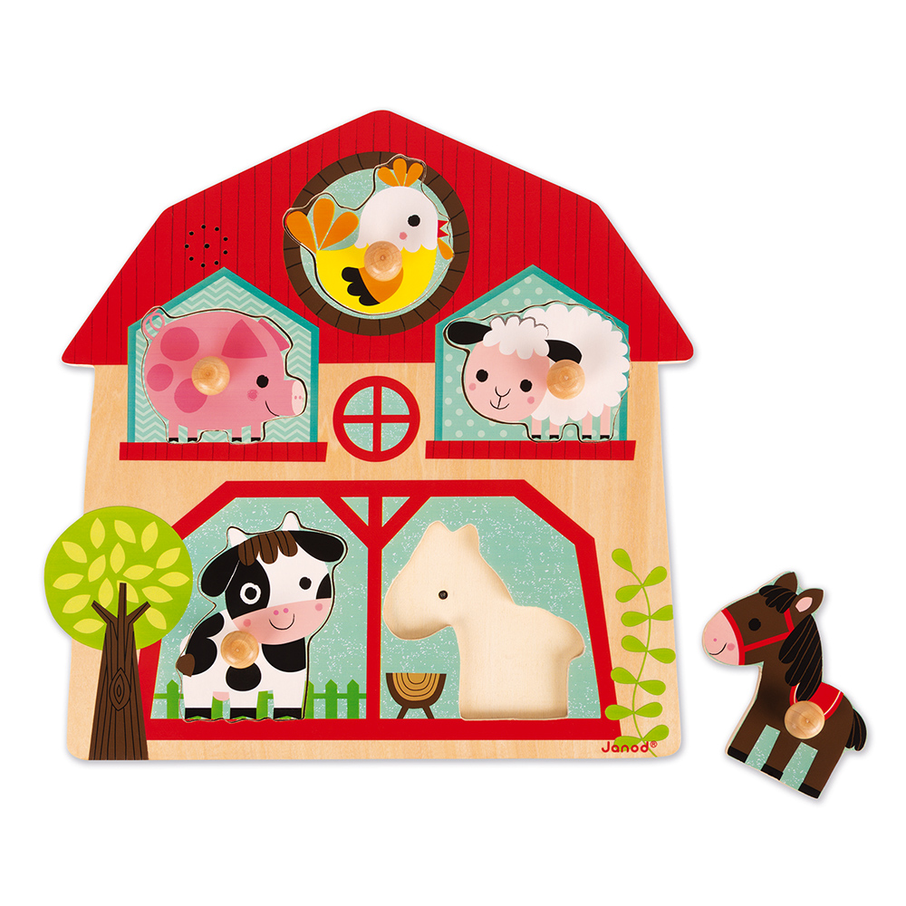 Puzzle musical Les copains de la ferme MULTICOLORE Janod