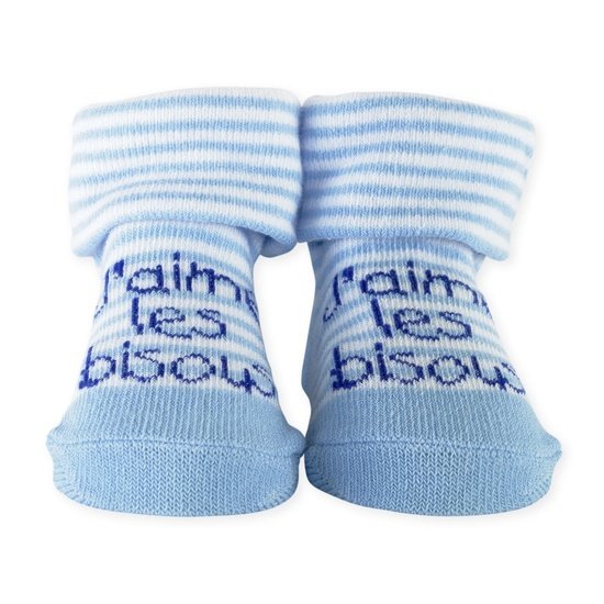 Trois Kilos Sept Chaussettes J'Aime Les Bisous - Bleu 