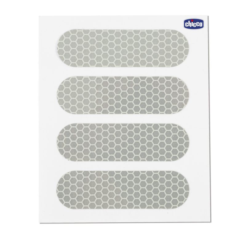 Chicco - 8 bandes réfléchissantes adhésives pour poussette BLANC Chicco