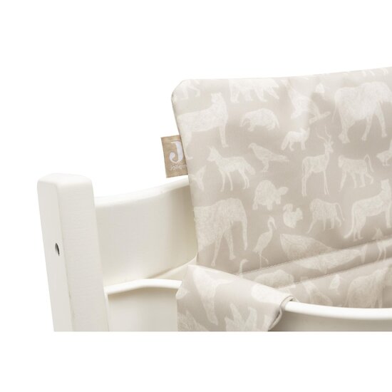 Jollein Coussin de siège pour chaise évolutive Animals Nougat  Jollein Coussin de siège pour chaise évolutive Animals Nougat