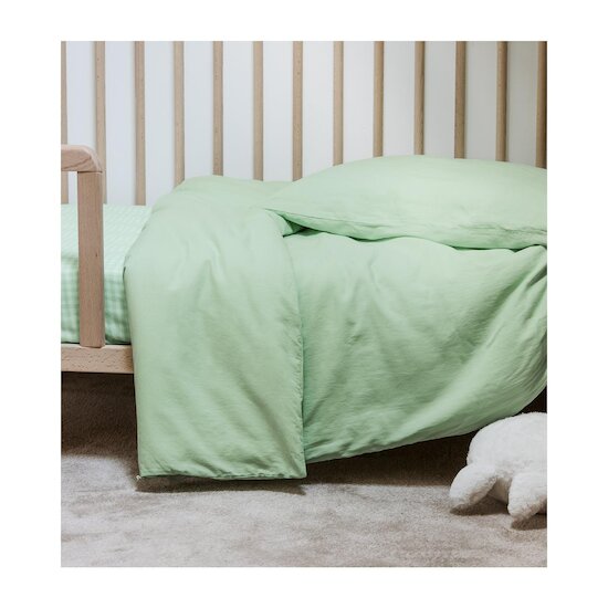 Kadolis Housse de Couette bébé Pur Coton Bio Certifié GOTS Vert aqua 100x140 cm Kadolis Housse de Couette bébé Pur Coton Bio Certifié GOTS Vert aqua 100x140 cm