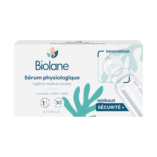 Biolane Sérum physiologique en unidoses Vert et blanc 5 ml Biolane Sérum physiologique en unidoses Vert et blanc 5 ml