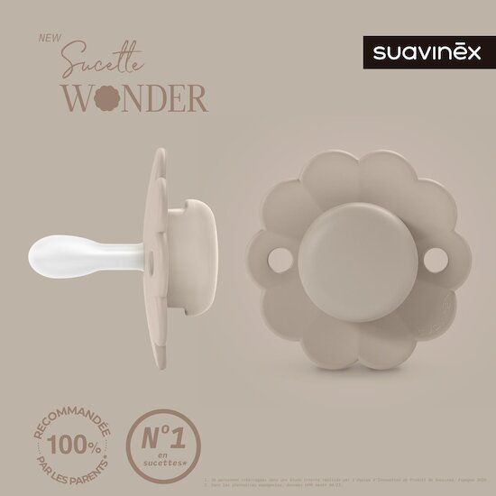 Suavinex Sucette reversible wonder Gray Clouds 0-6 mois Suavinex Sucette reversible wonder Gray Clouds 0-6 mois