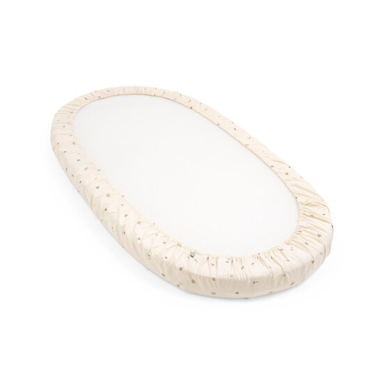 Stokke Drap-housse Sleepi Écru Fleuri 