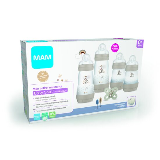 MAM Coffret Nature 4 biberons + 1 sucette + 1 boîte doseuse Dune 