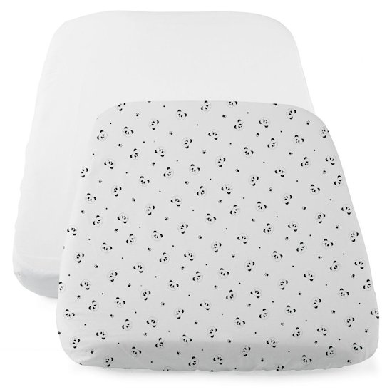 Chicco 2 draps housse pour berceau cododo Next2Me Panda 