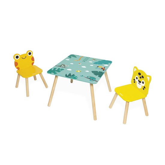 Janod Table et chaises Tropik Multicolore 