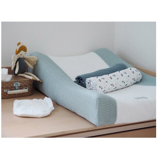 Béaba Housse en coton pour matelas Sofalange Vert D'Eau  Béaba Housse en coton pour matelas Sofalange Vert D'Eau