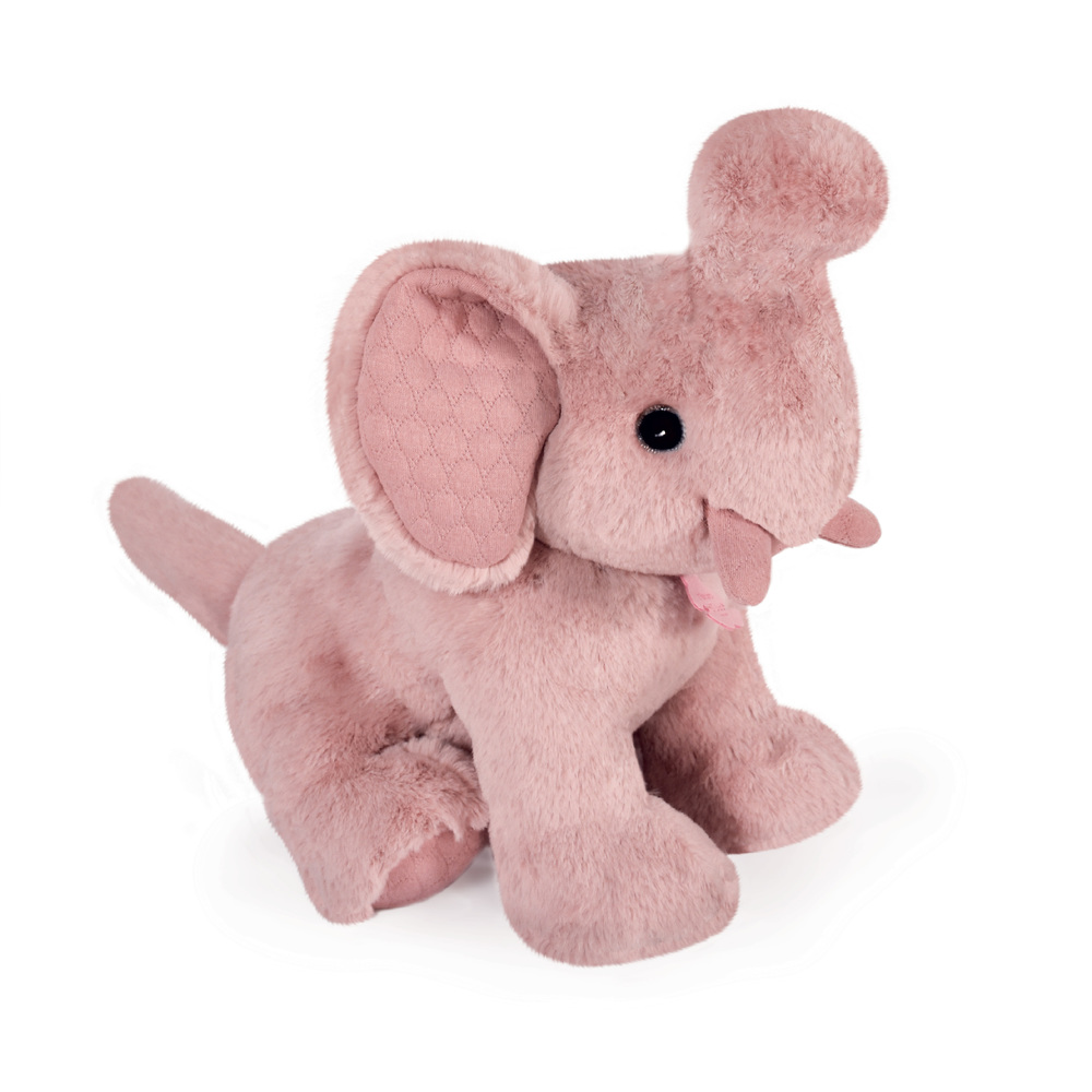 HISTOIRE D'OURS - Peluche Preppy chic éléphant ROSE Histoire d'Ours