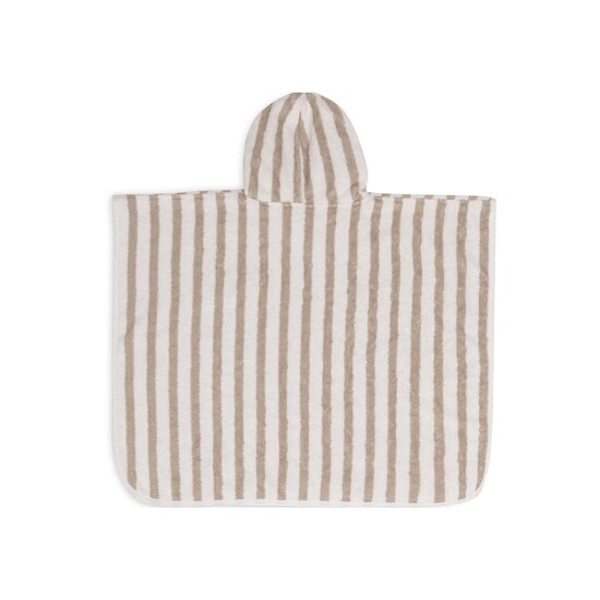 Jollein Poncho Bain Stripe Éponge  Gots Olive Green 