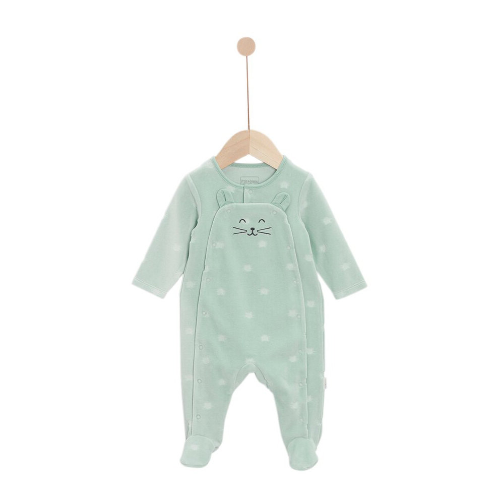 Pyjama Mon Trousseau Chaton Vert VERT P’tit bisou