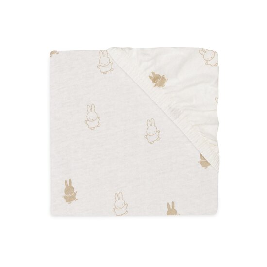 Jollein Drap-housse Jersey Miffy Nougat 60x120 cm