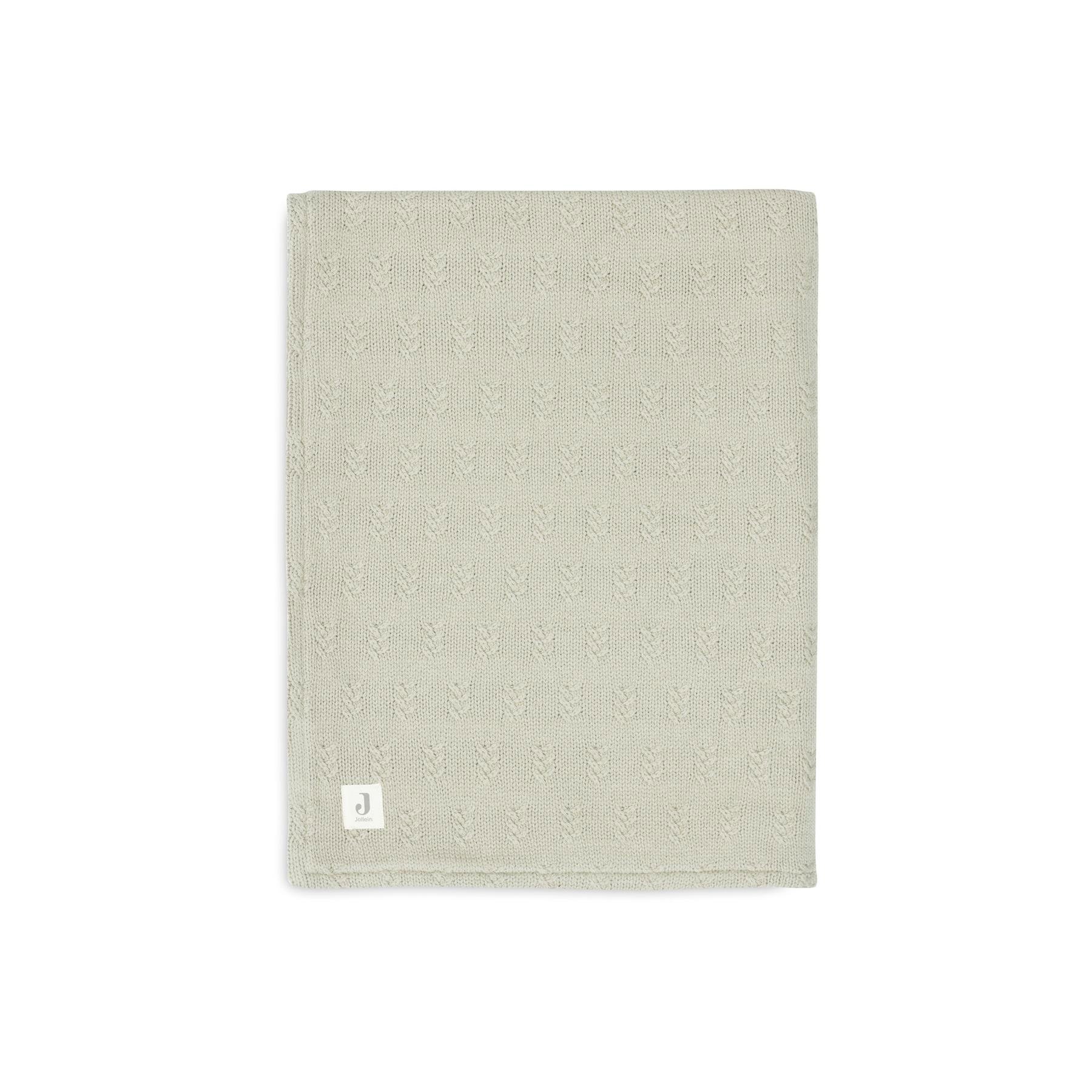 Couverture Berceau grain knit velvet VERT Jollein