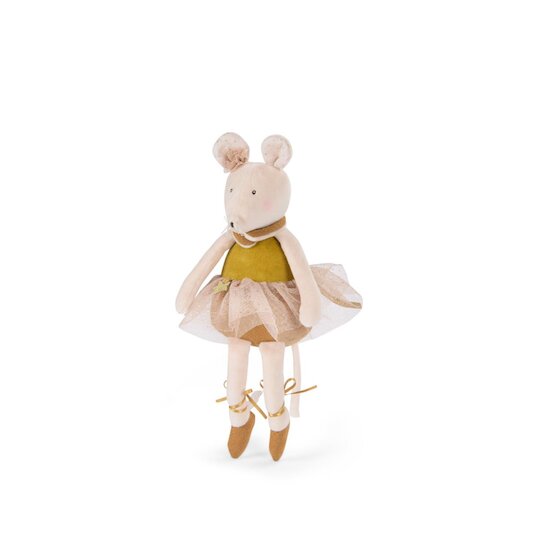 Moulin Roty Souris musicale La petite école de danse Crème/or  Moulin Roty Souris musicale La petite école de danse Crème/or
