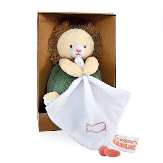 Doudou & Compagnie Doudou Lion avec mouchoir  15 cm Doudou & Compagnie Doudou Lion avec mouchoir  15 cm
