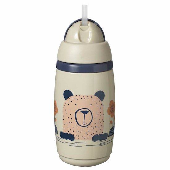 Tommee Tippee Tasse isotherme à paille déco gris 266 ml Tommee Tippee Tasse isotherme à paille déco gris 266 ml