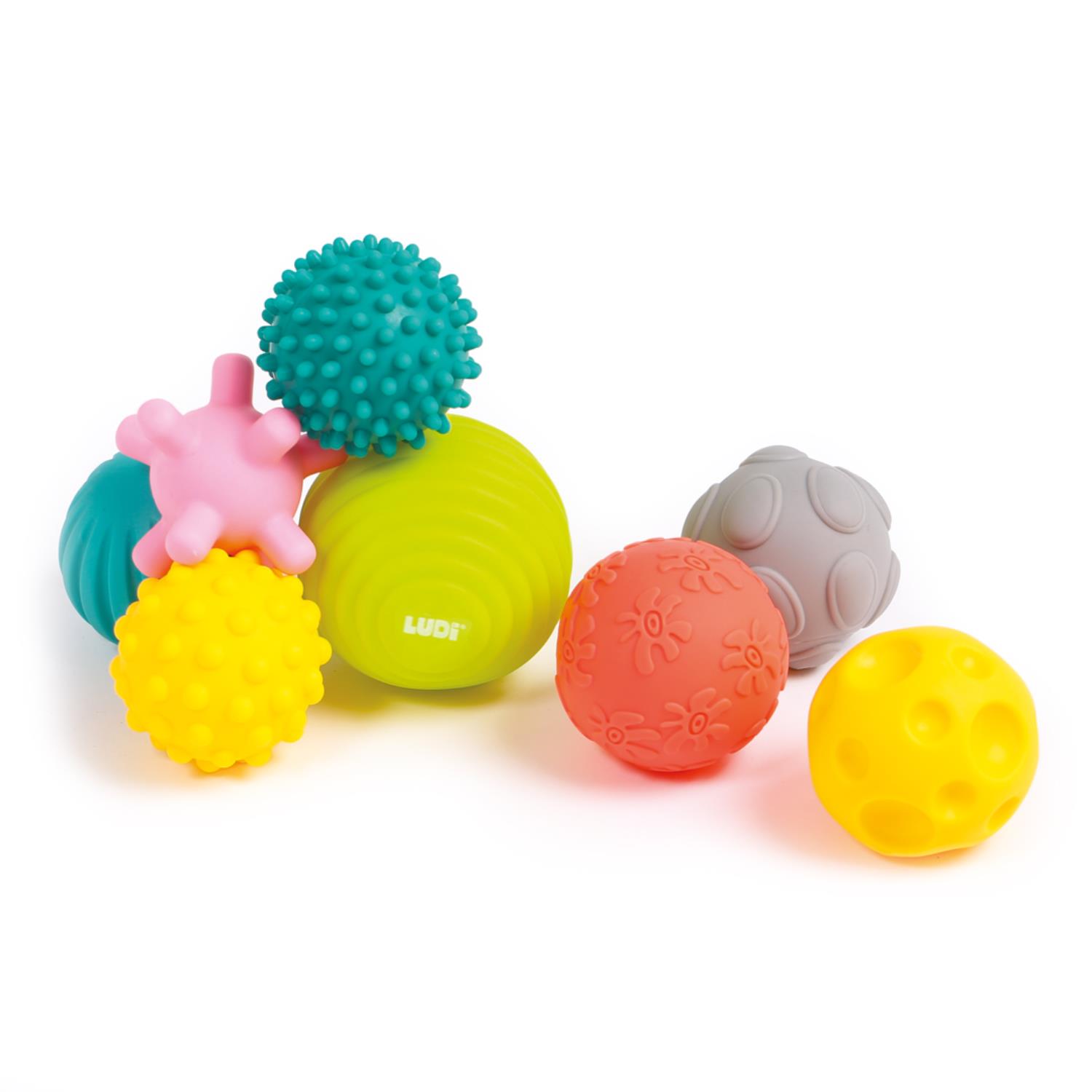 LUDI - 8 balles d'éveil MULTICOLORE Ludi