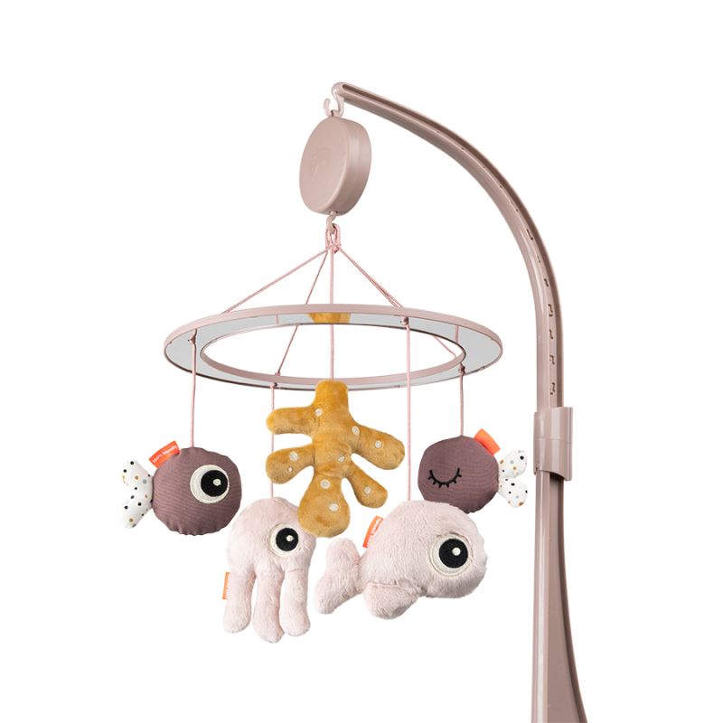 DONE BY DEER - Mobile musical avec miroir Sea friends ROSE Done by Deer