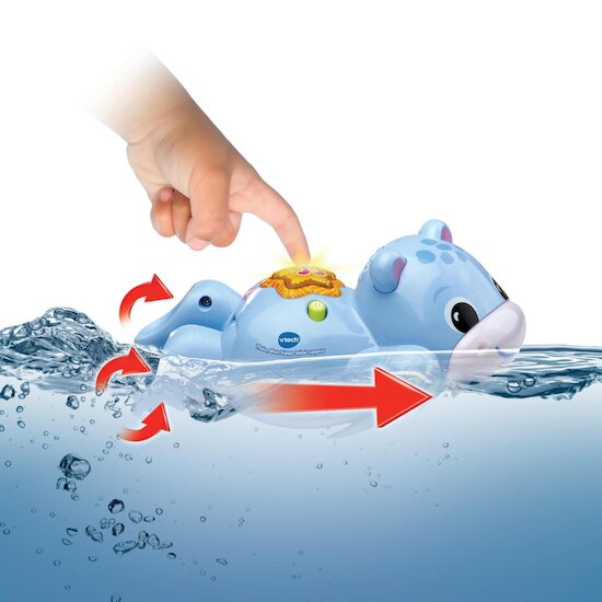 Vtech Baby Jouet de bain Théo, mon hippo bébé nageur Multicolore  Vtech Baby Jouet de bain Théo, mon hippo bébé nageur Multicolore