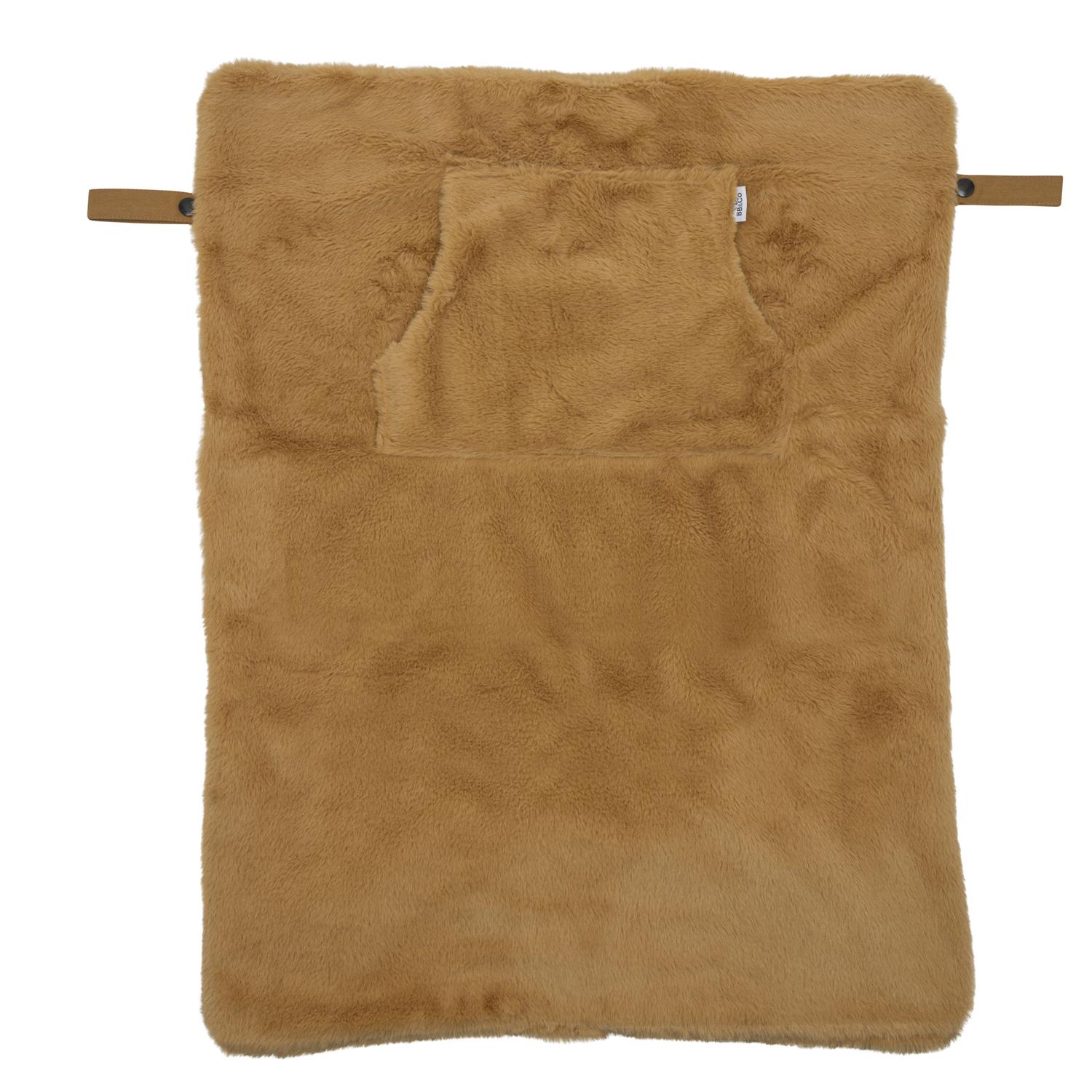 Couverture nomade fausse fourrure angora MARRON BB&Co