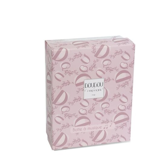 Doudou & Compagnie Boite à musique Lapin Doudou Rose 20 cm