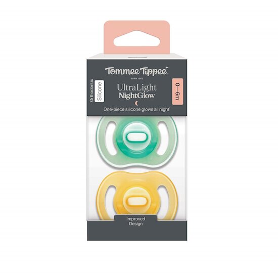 Tommee Tippee Sucette Ultra-légère Phosphorescente Multicolore  Tommee Tippee Sucette Ultra-légère Phosphorescente Multicolore
