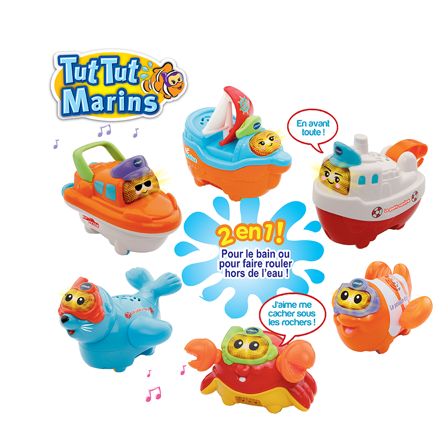 Vtech - Jeu de bain bateaux & animaux MULTICOLORE Vtech